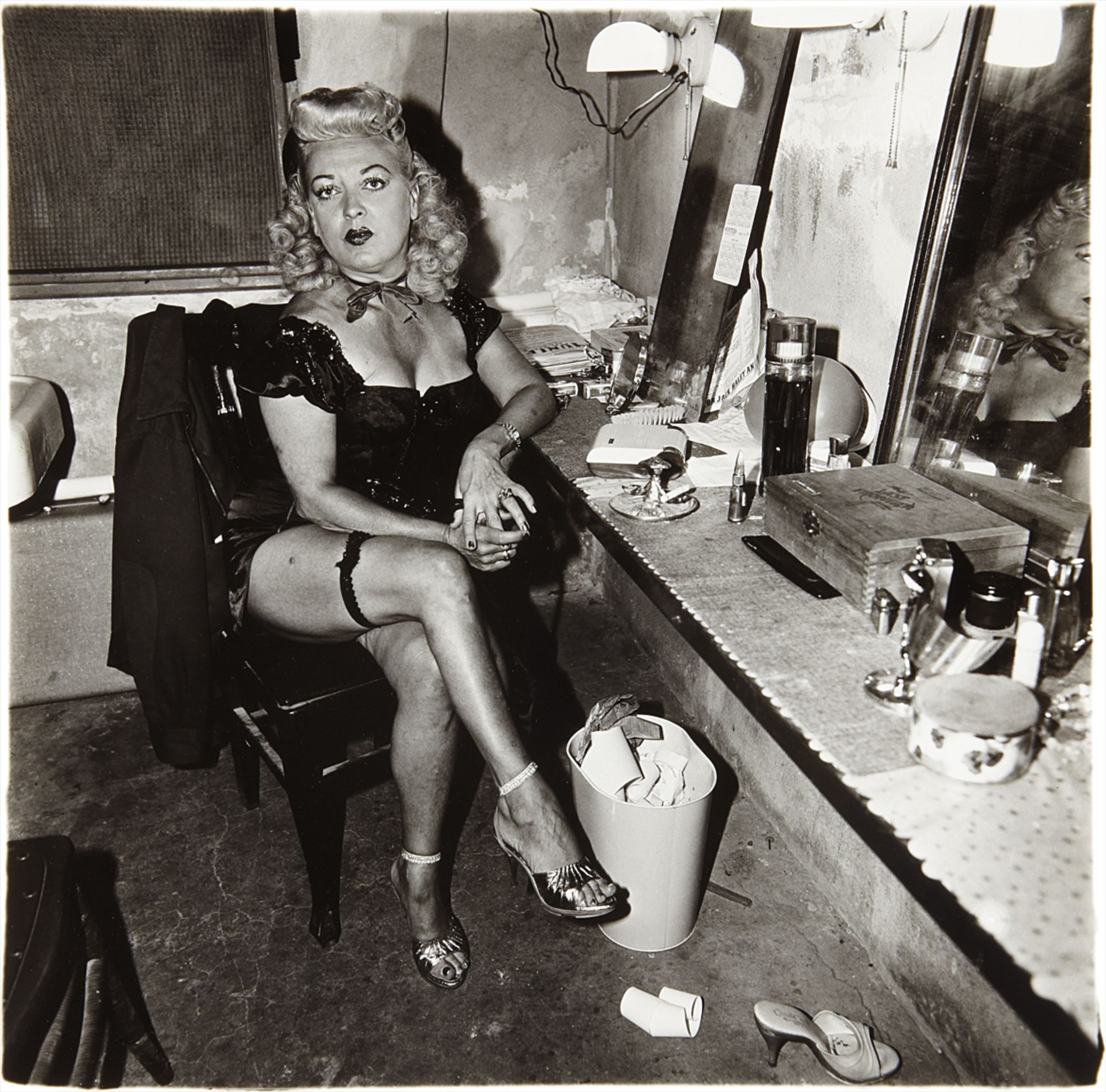 Diane Arbus — Burlesque Comedienne in her dressing room, Atlantic City, N.J.