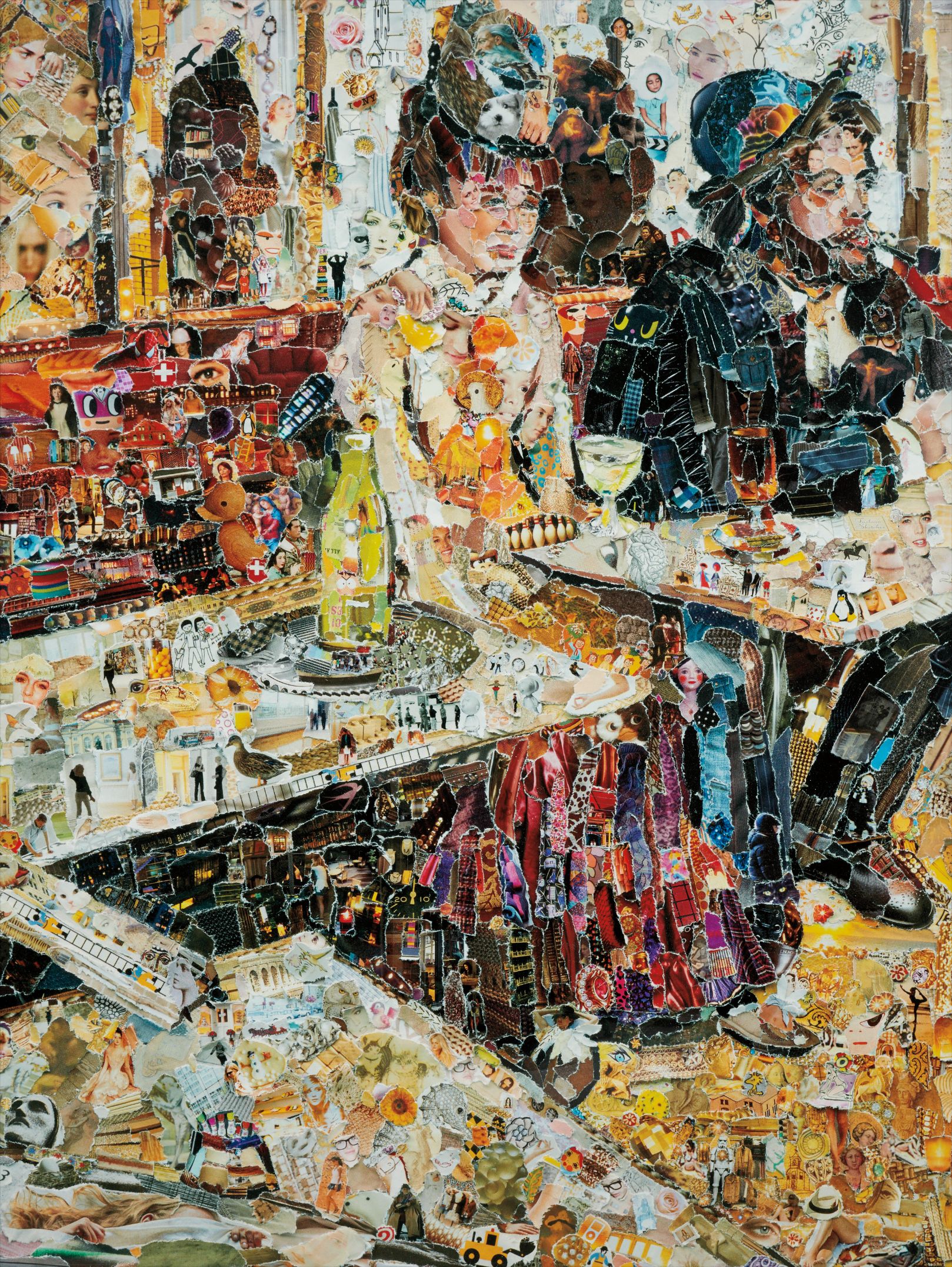 Vik Muniz — The Absinthe Drinker, after Edgar Degas from Pictures of Magazines II