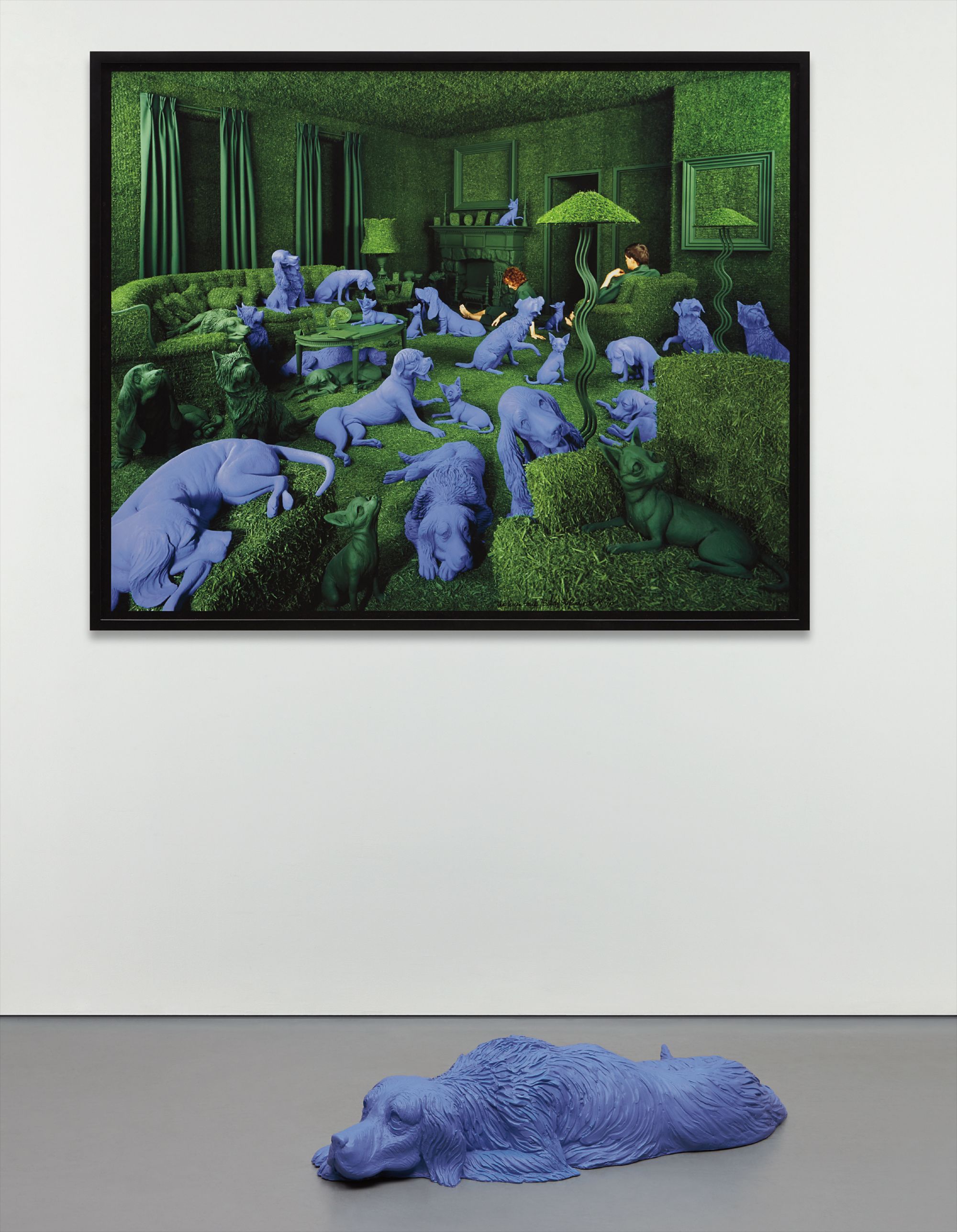 Sandy Skoglund — The Green House and Setter Lying Down