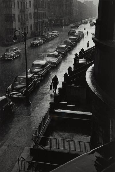 Man in Rain, W. 88th St., N.Y.C.