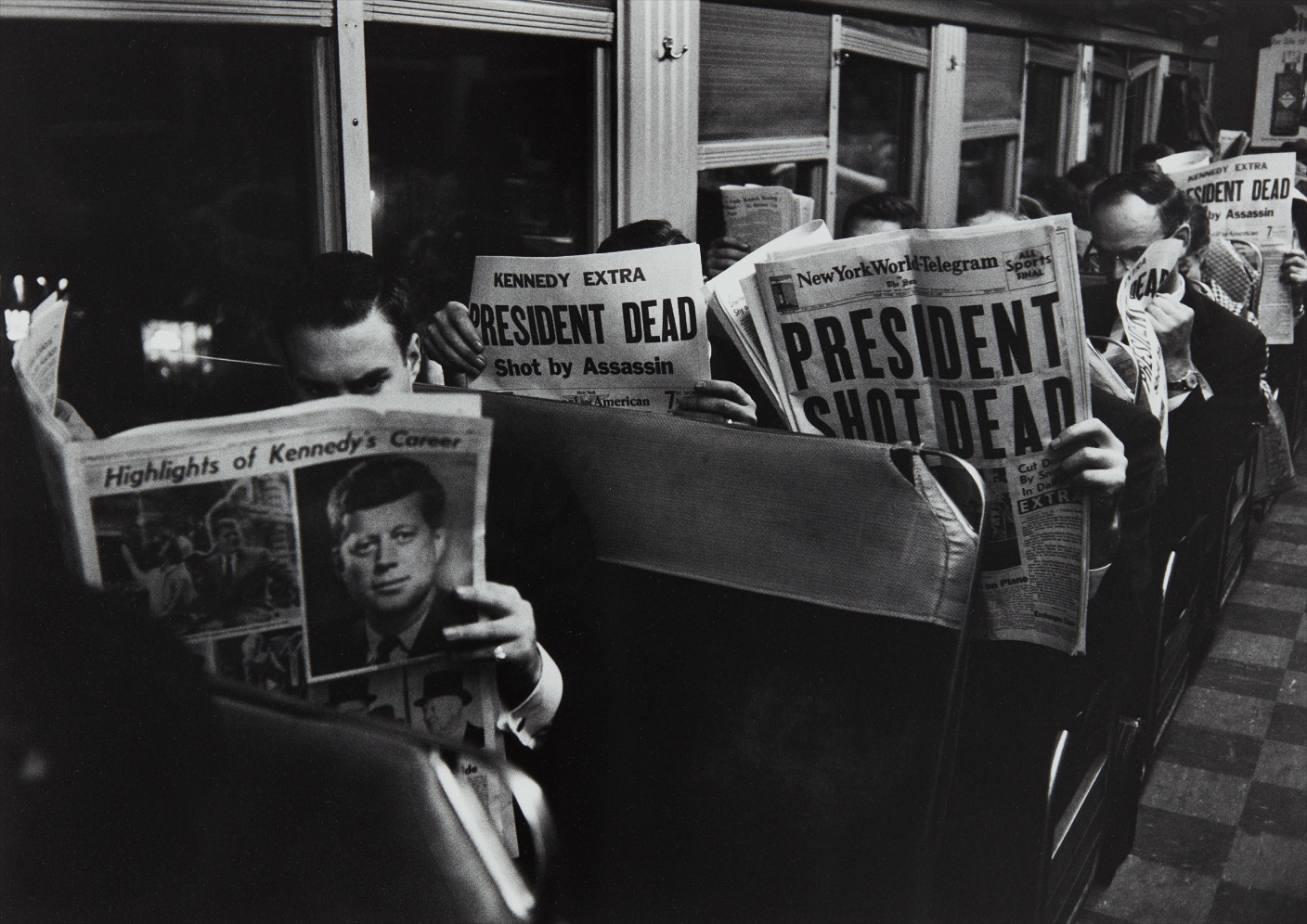 Carl Mydans — On the 6:25 from Grand Central to Stamford, November 22