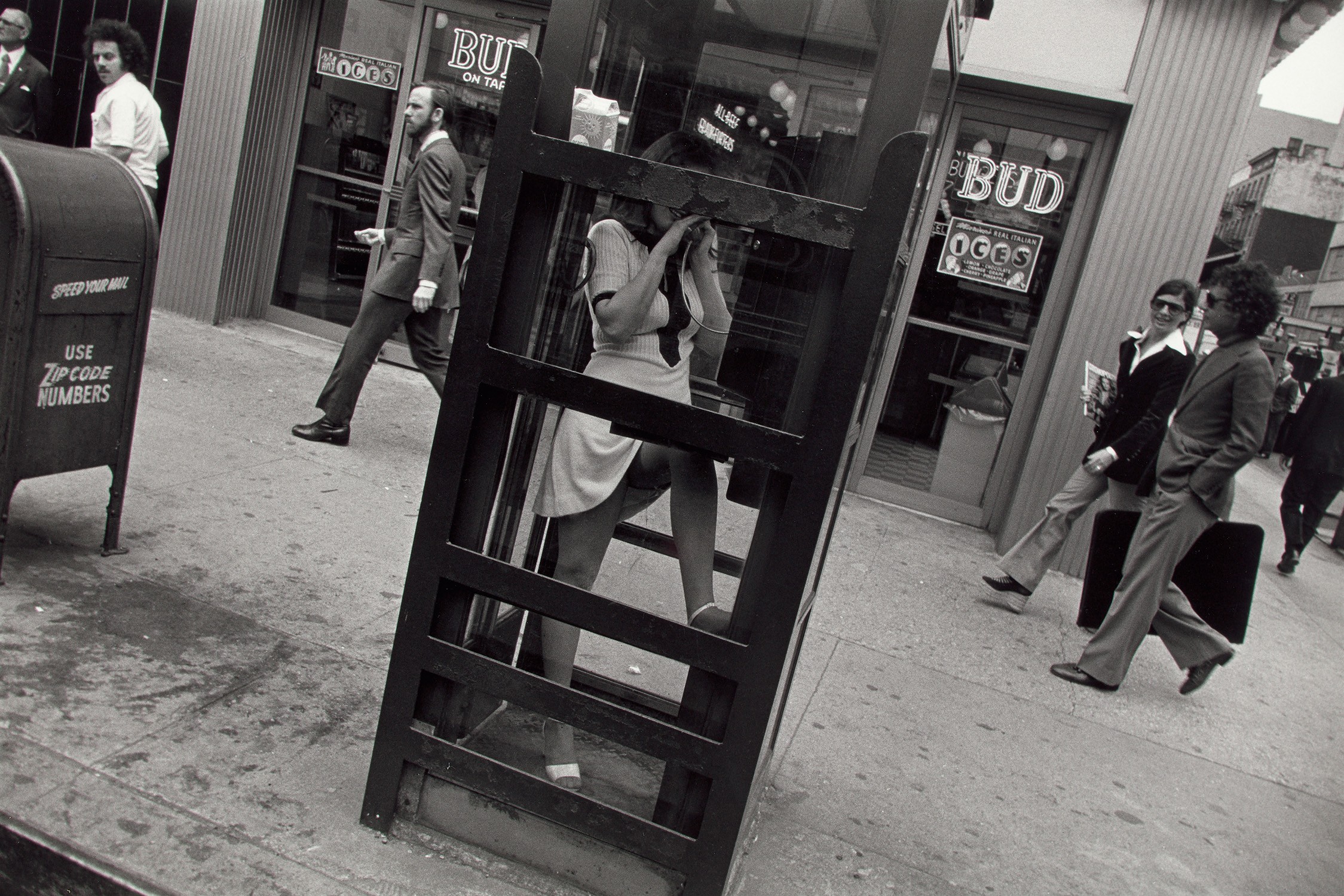 Woman in Phone Booth, New York