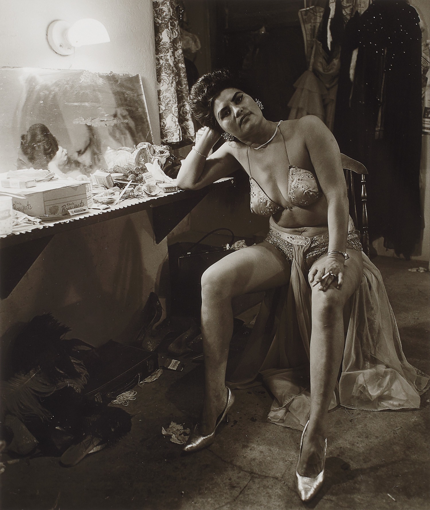 Diane Arbus — Peaches Palmer, Stripper in Dressing Room. Atlantic City, N.J.