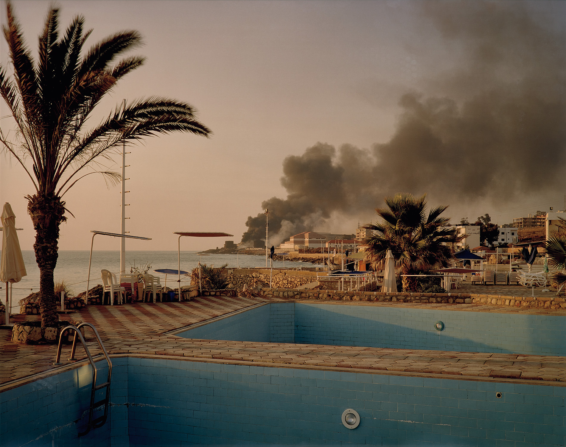 Storage Depot for Power Station Jiyeh, from Sand’s Rock Resort, Lebanon