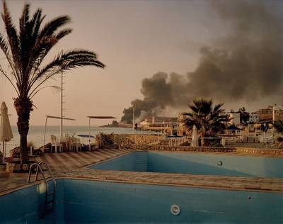 Storage Depot for Power Station Jiyeh, from Sand’s Rock Resort, Lebanon