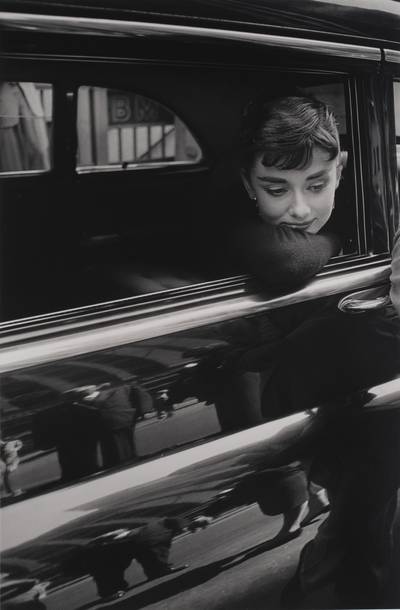 Audrey Hepburn during the filming of 'Sabrina' by Billy Wilder