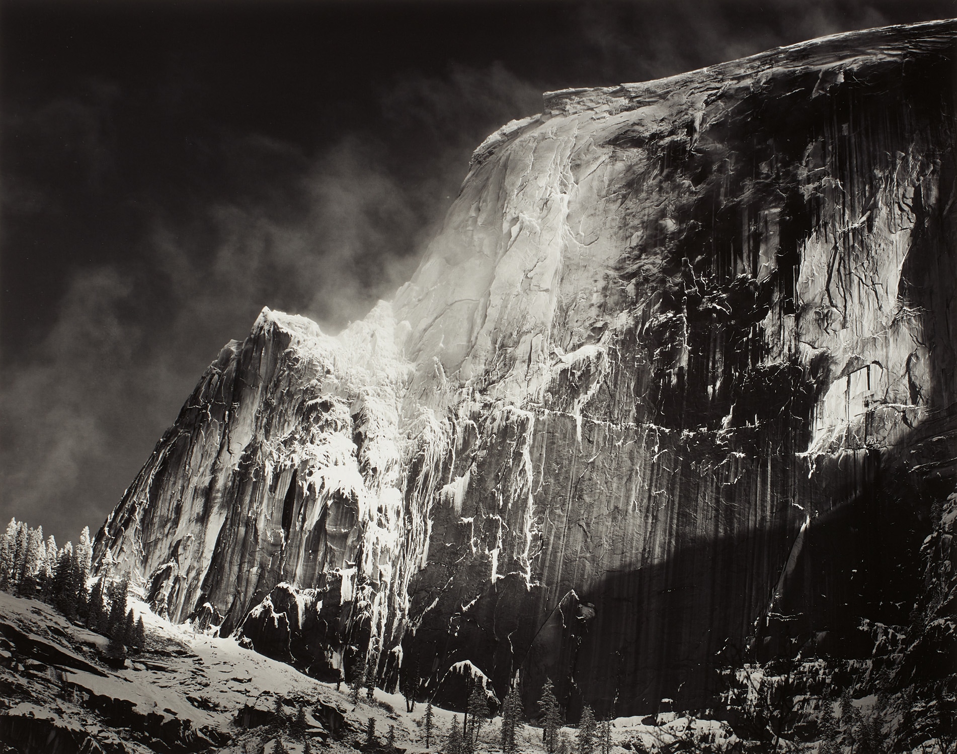 Ansel Adams — Half Dome, Blowing Snow, Yosemite National Park, California