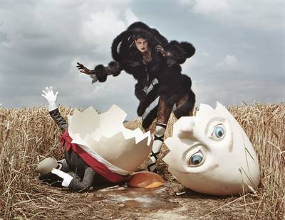 Karlie Kloss and broken Humpty Dumpty, Rye, East Sussex