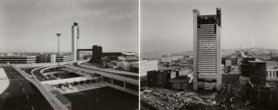 View of the Federal Reserve Bank Building, Boston; View of terminal area, Logan Airport, Boston
