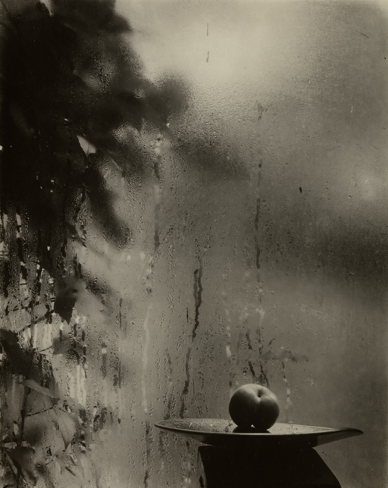 Josef Sudek — Window of My Studio (apple on plate)