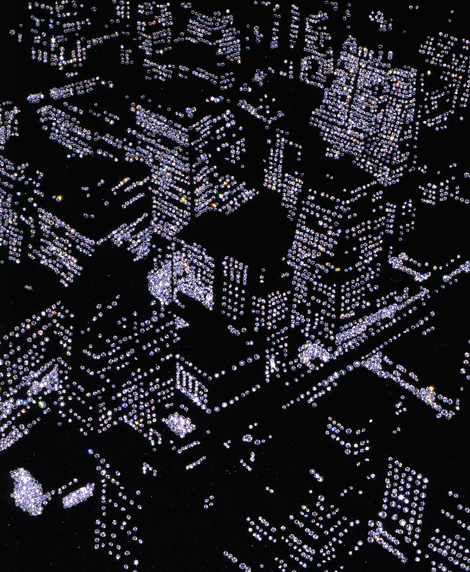 Vik Muniz — New York City by Night, After Berenice Abbott from Pictures of Diamonds