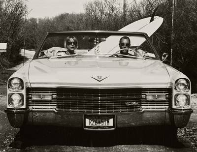 Dave and Pam in their Caddy, Trailer Park, Montauk, New York