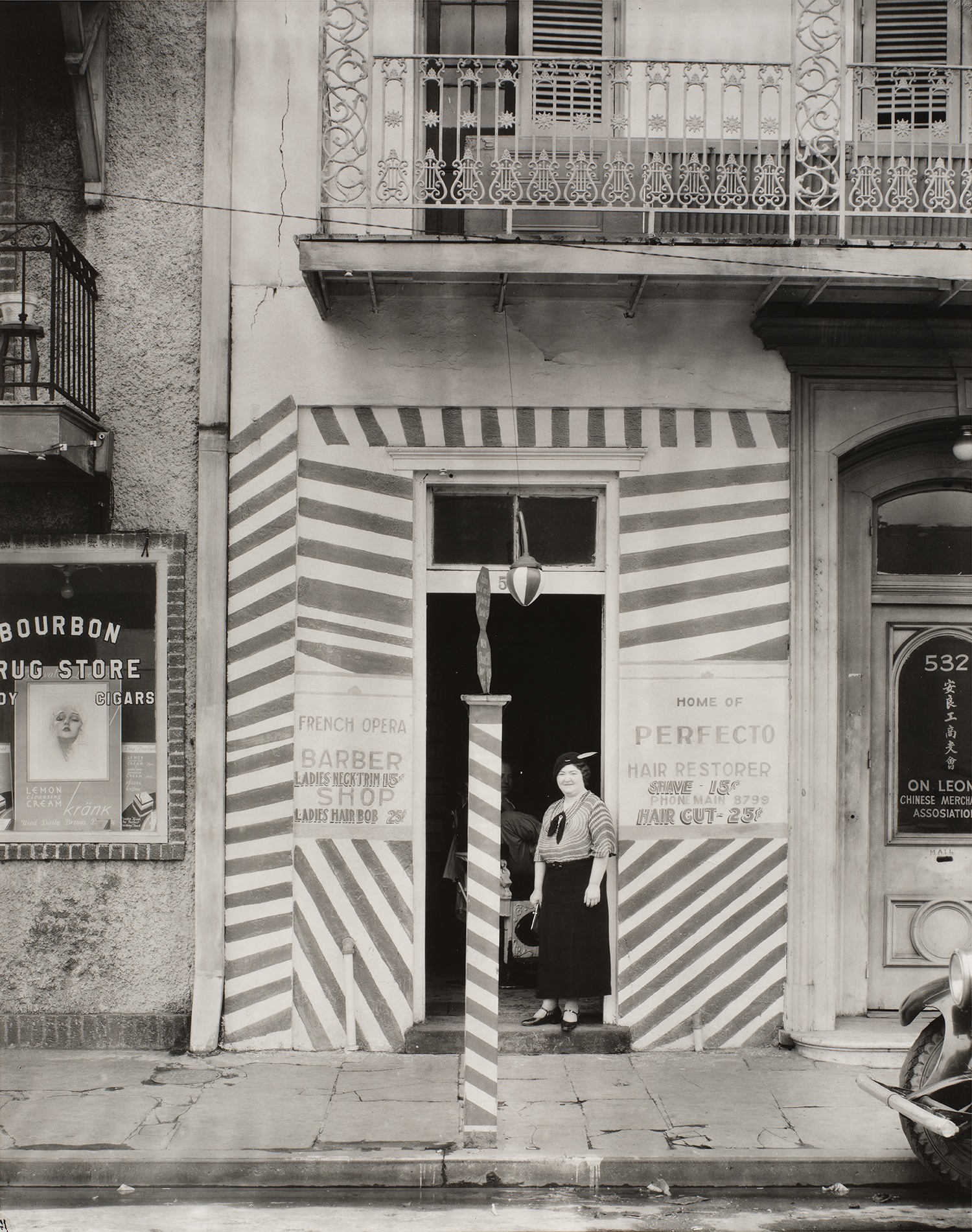 Walker Evans — Sidewalk and Shopfront, New Orleans