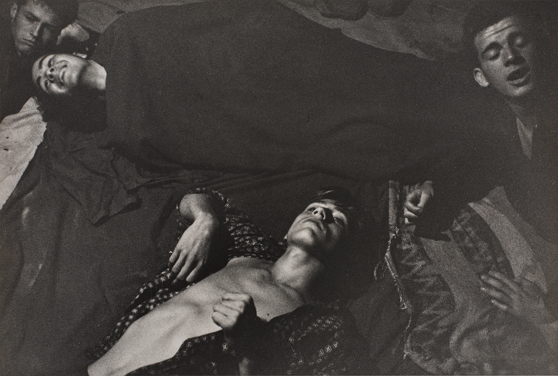 Bruce Davidson — Brooklyn Gang (youths lying on a blanket at night)