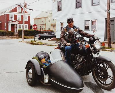 Motorcyclists, Portland, Maine, August