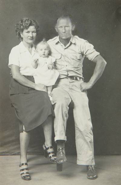 Husband, wife, and child