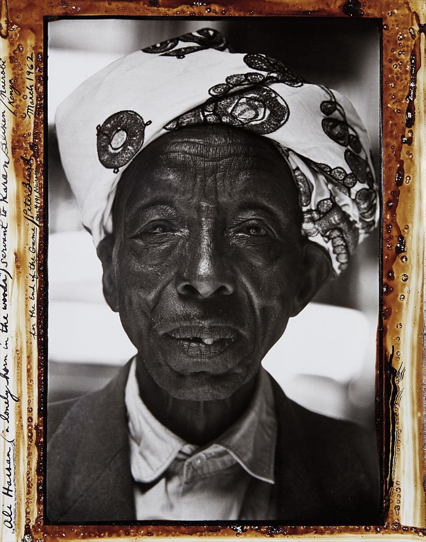 Peter Beard — Ali Hassan ("a lonely horn in the woods") Servant to Karan Blixen, Nairobi Kenya for the End of the Game
