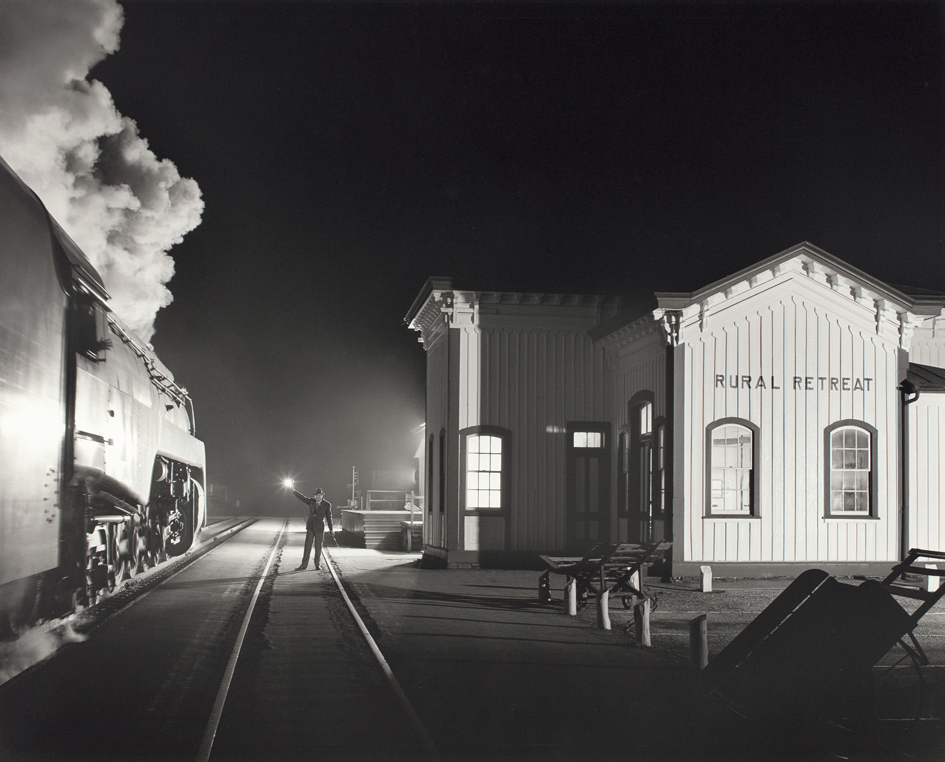 Agent J. L. Akers Waves #17 through the Station at Rural Retreat