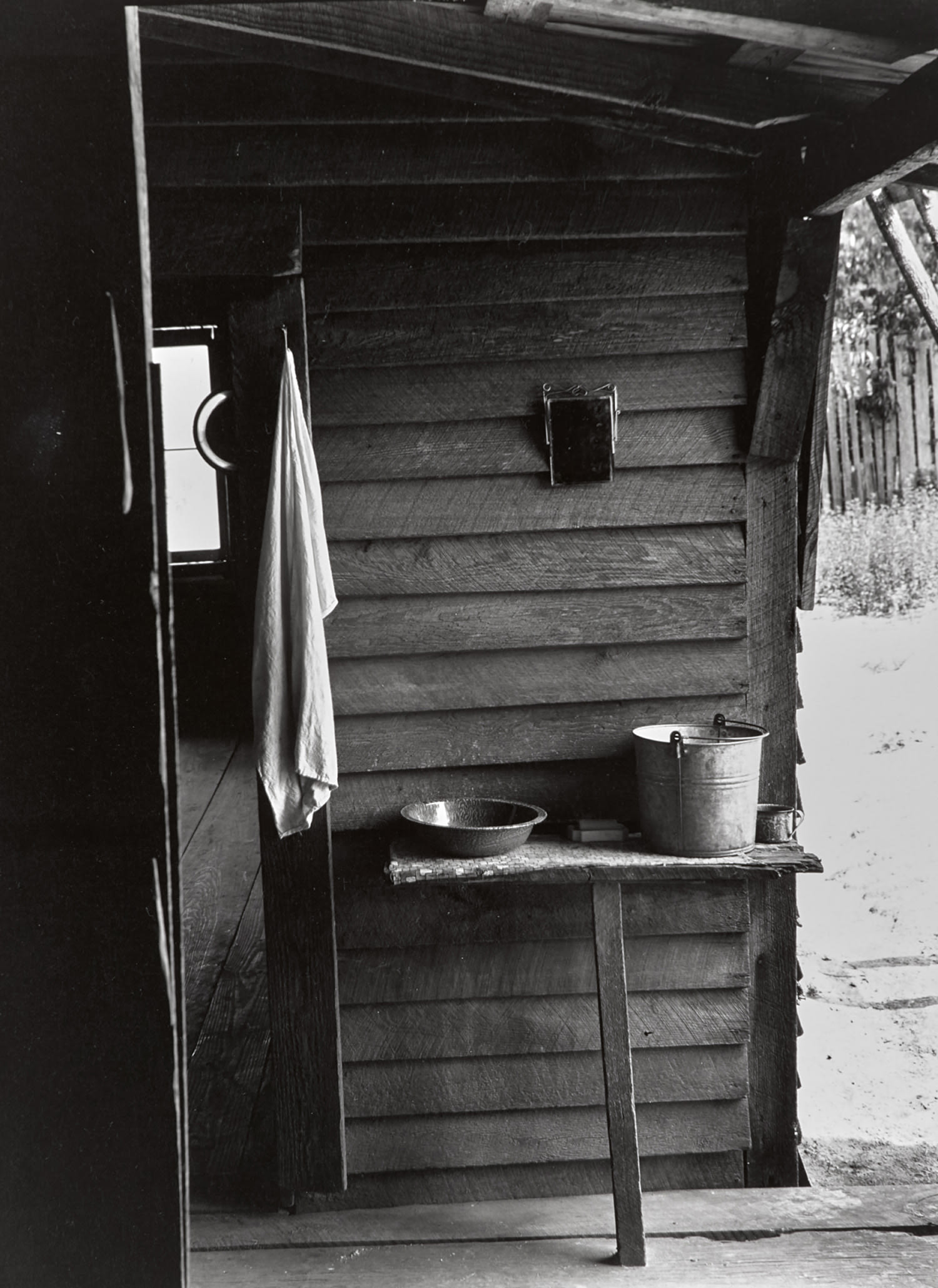 Walker Evans — Farmer's Kitchen, Hale County, Alabama (Washroom in the Dog Run of Floyd Burroughs' Home)