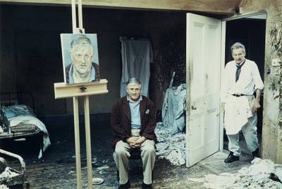 Hockney in Freud's Studio