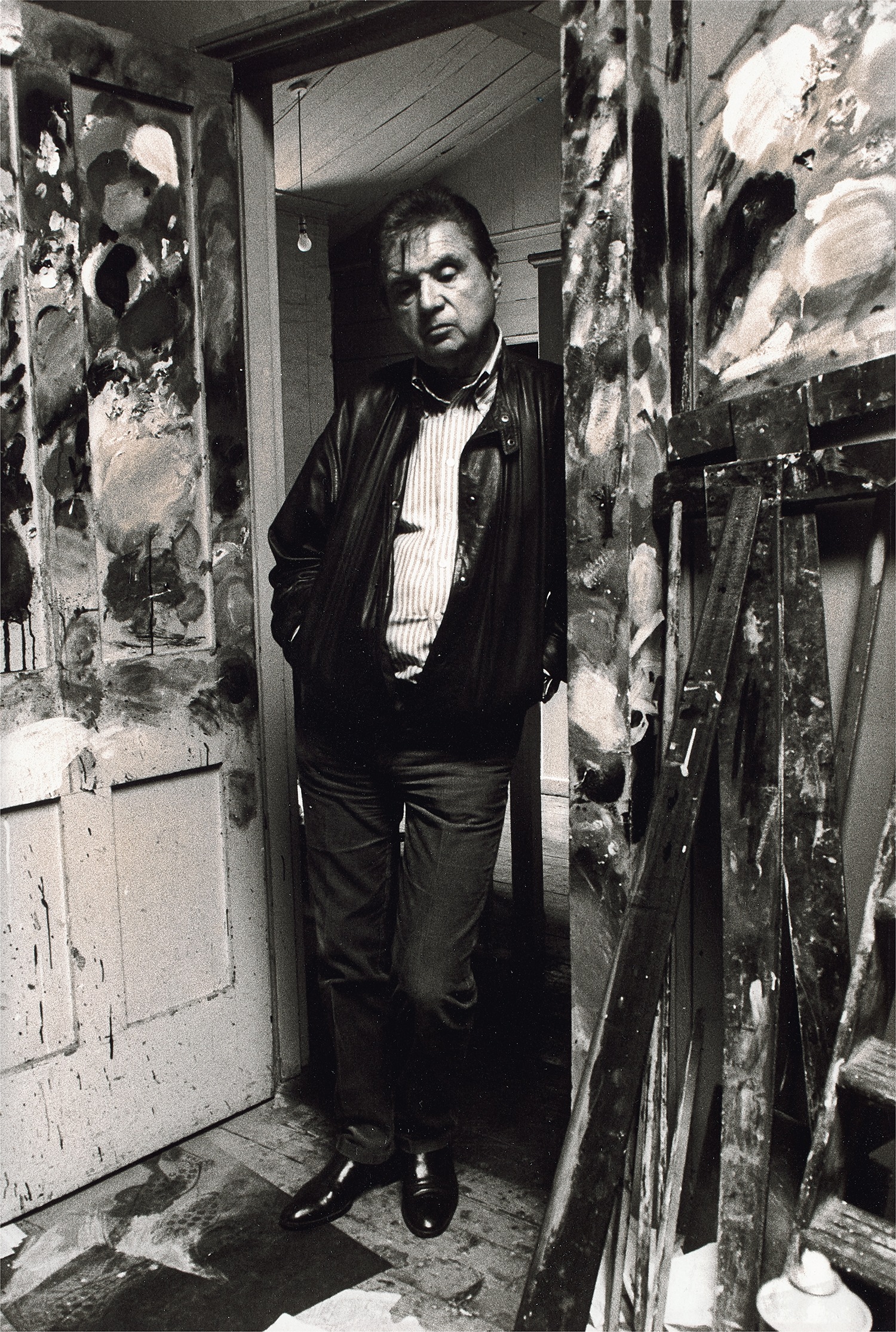 Bruce Bernard — Francis Bacon Standing in His Studio Doorway