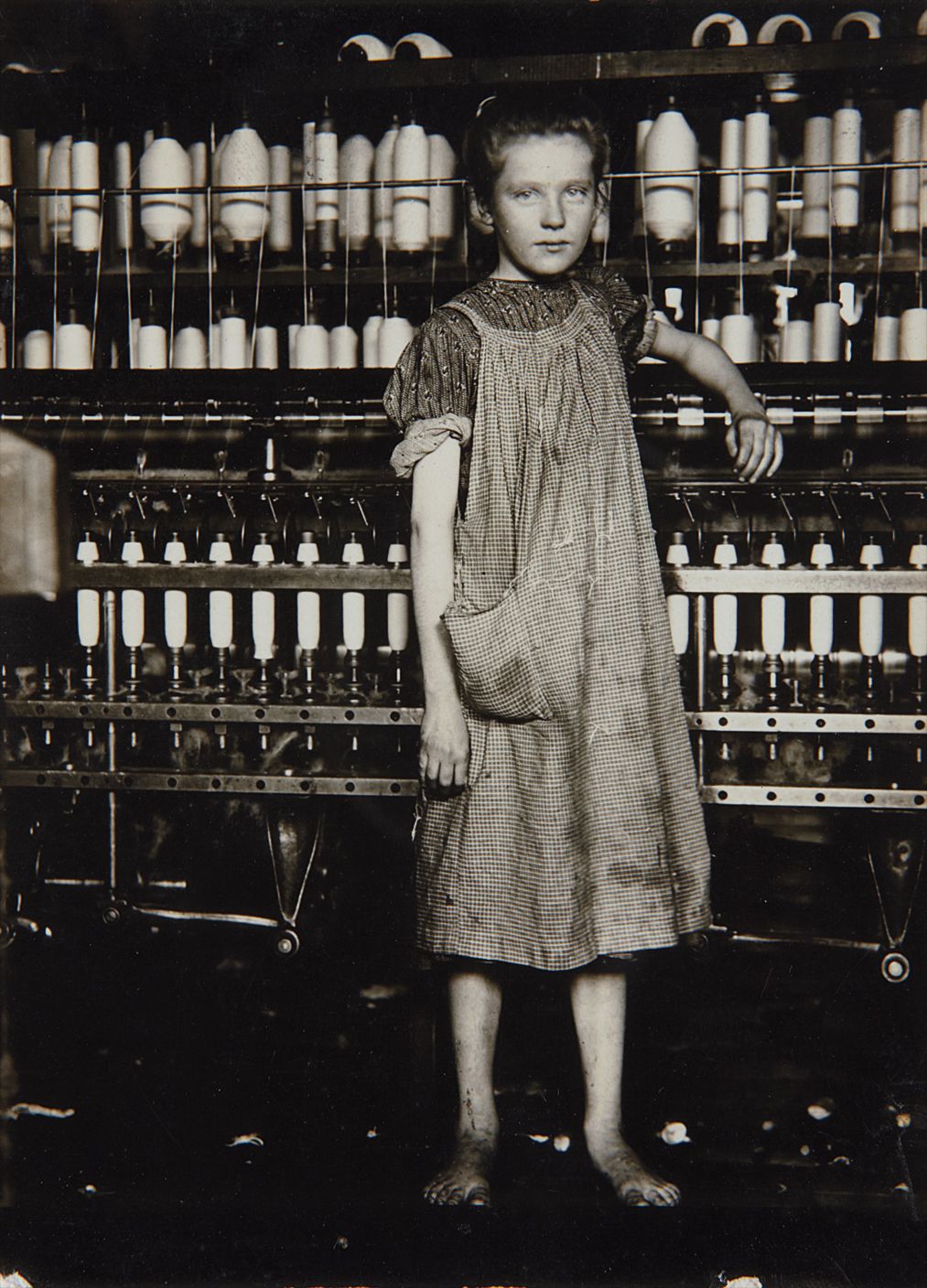 Lewis Hine — [Annie Card] anaemic little spinner in North Pownal Cotton Mill, Vermont, August,