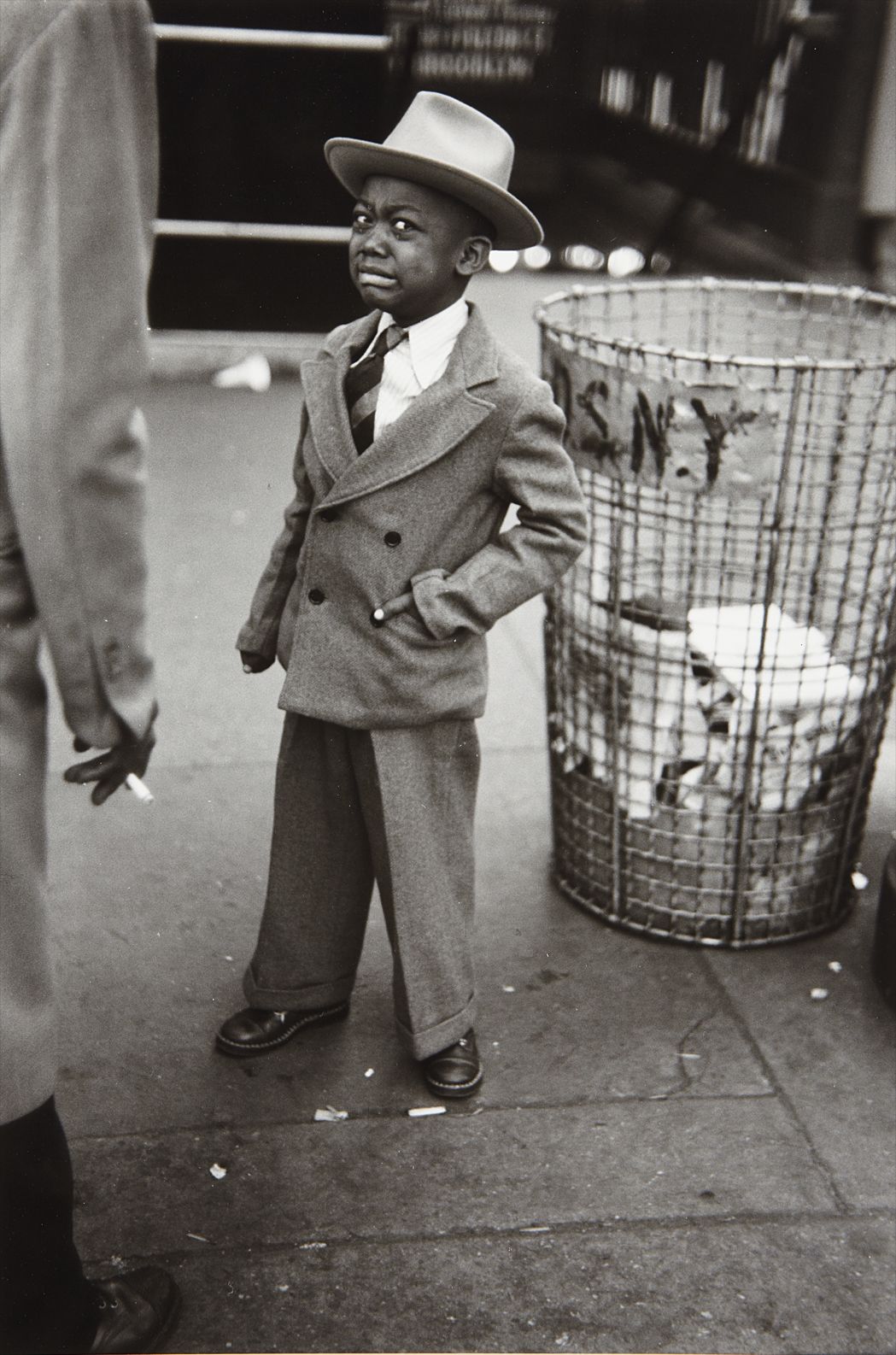 Tired little boy after the circus