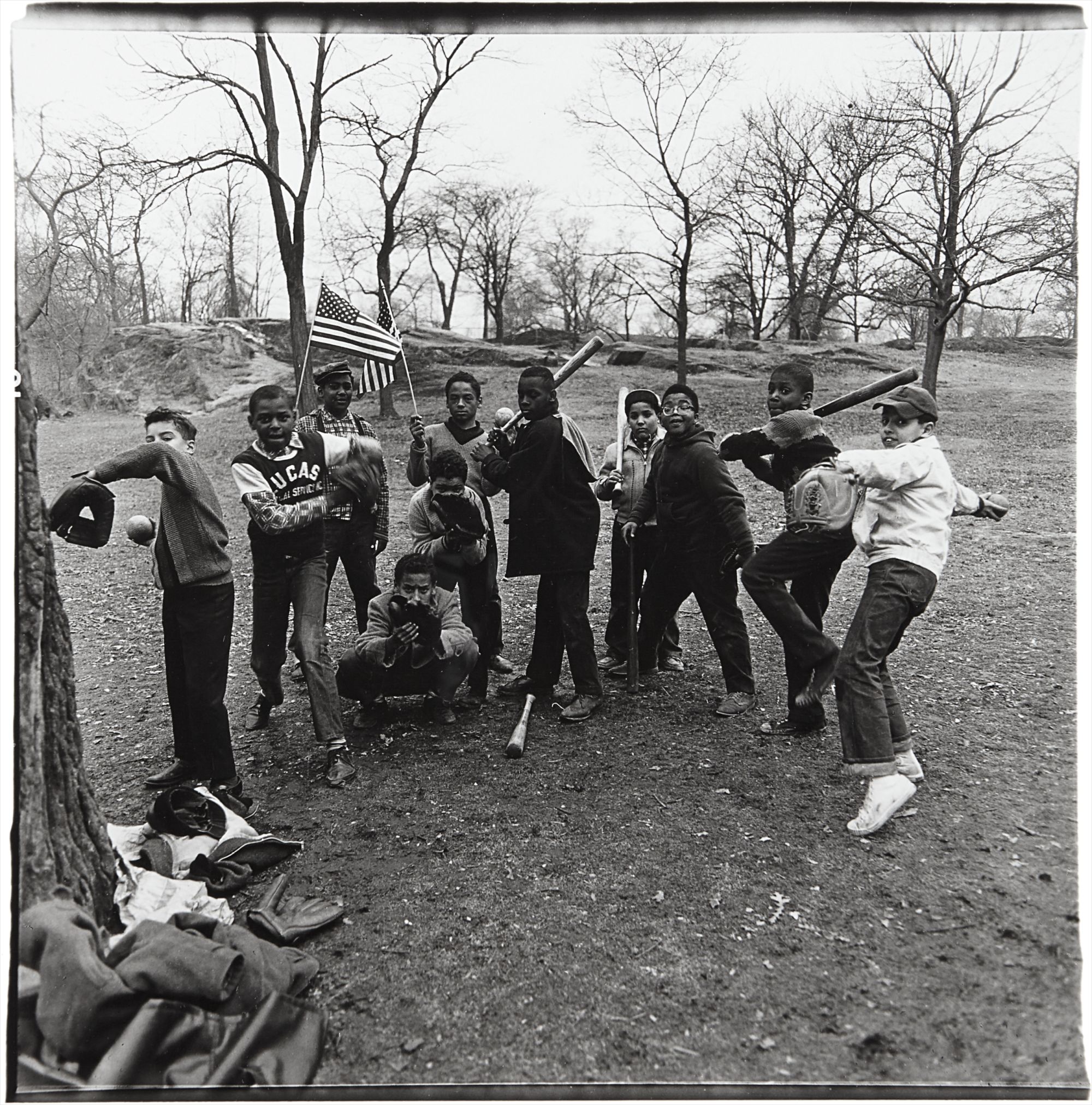 Diane Arbus — Baseball game in Central Park, N.Y.C.