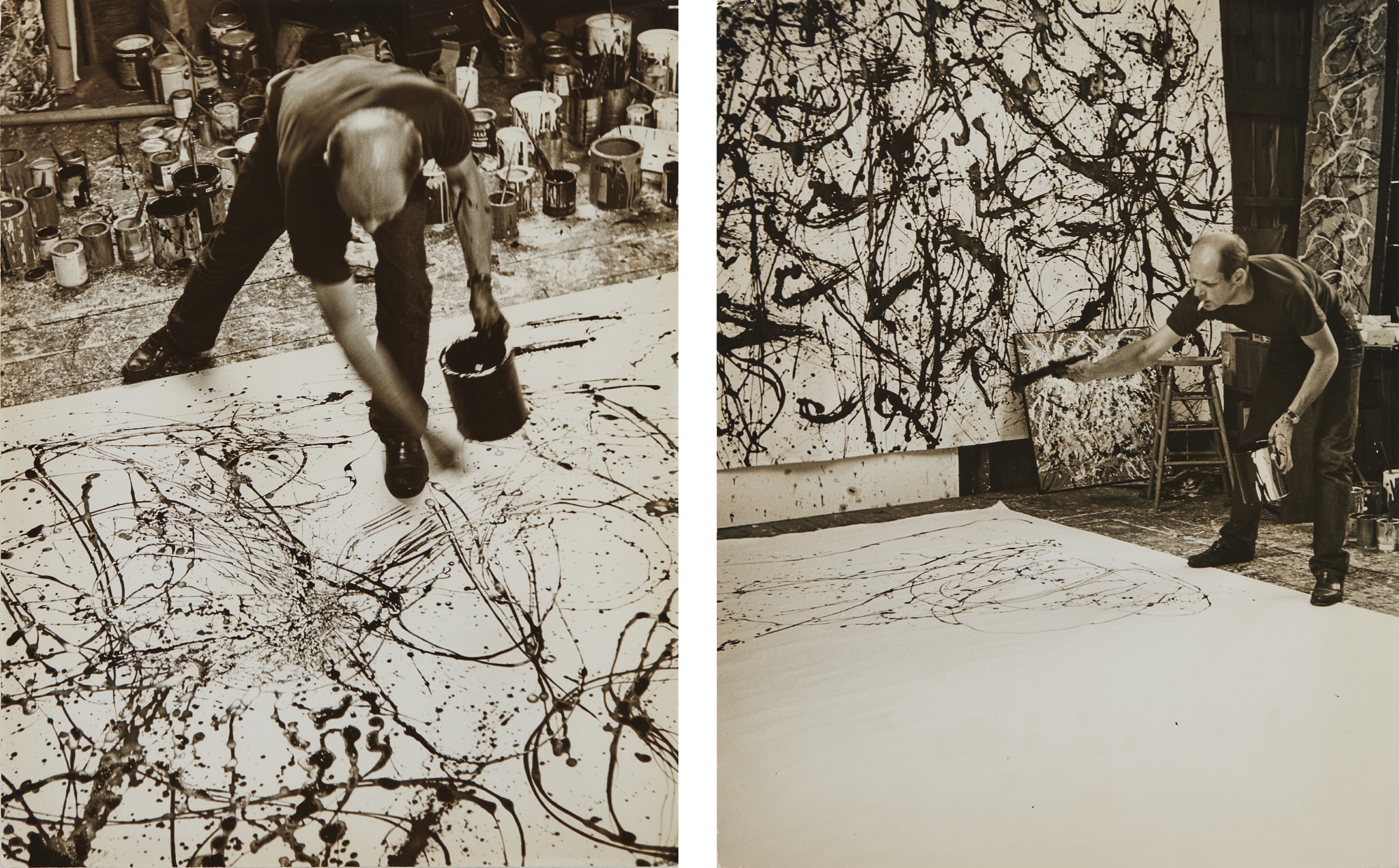 Hans Namuth — Selected Images of Jackson Pollock painting