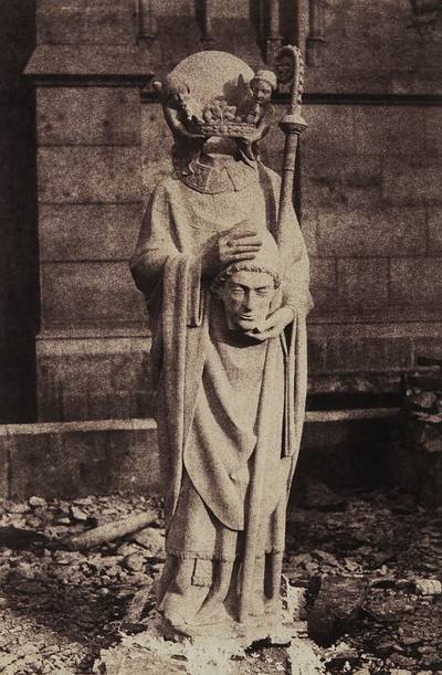 Sculpture of St. Denis, Notre Dame, Paris