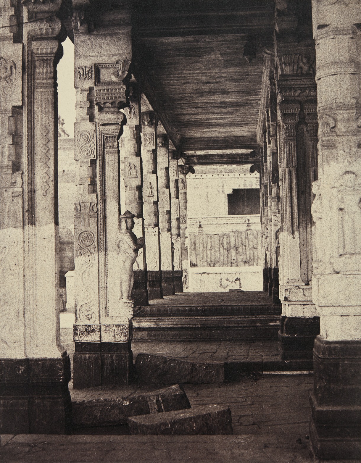 Madura. The Great Pagoda, Interior View of Part of Muroothappa Sarvacar Munduppum, January–February