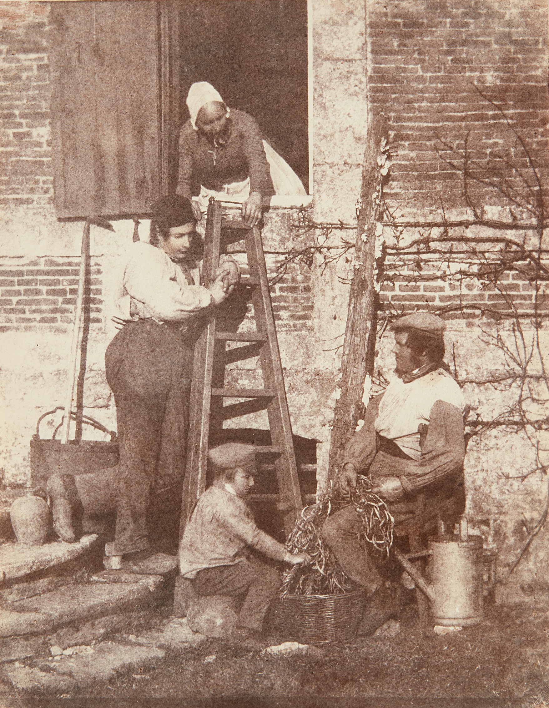 Louis-Adolphe Humbert de Molard — Sorting Beans: A Group of Argentelle; Standing, Louis Dodier