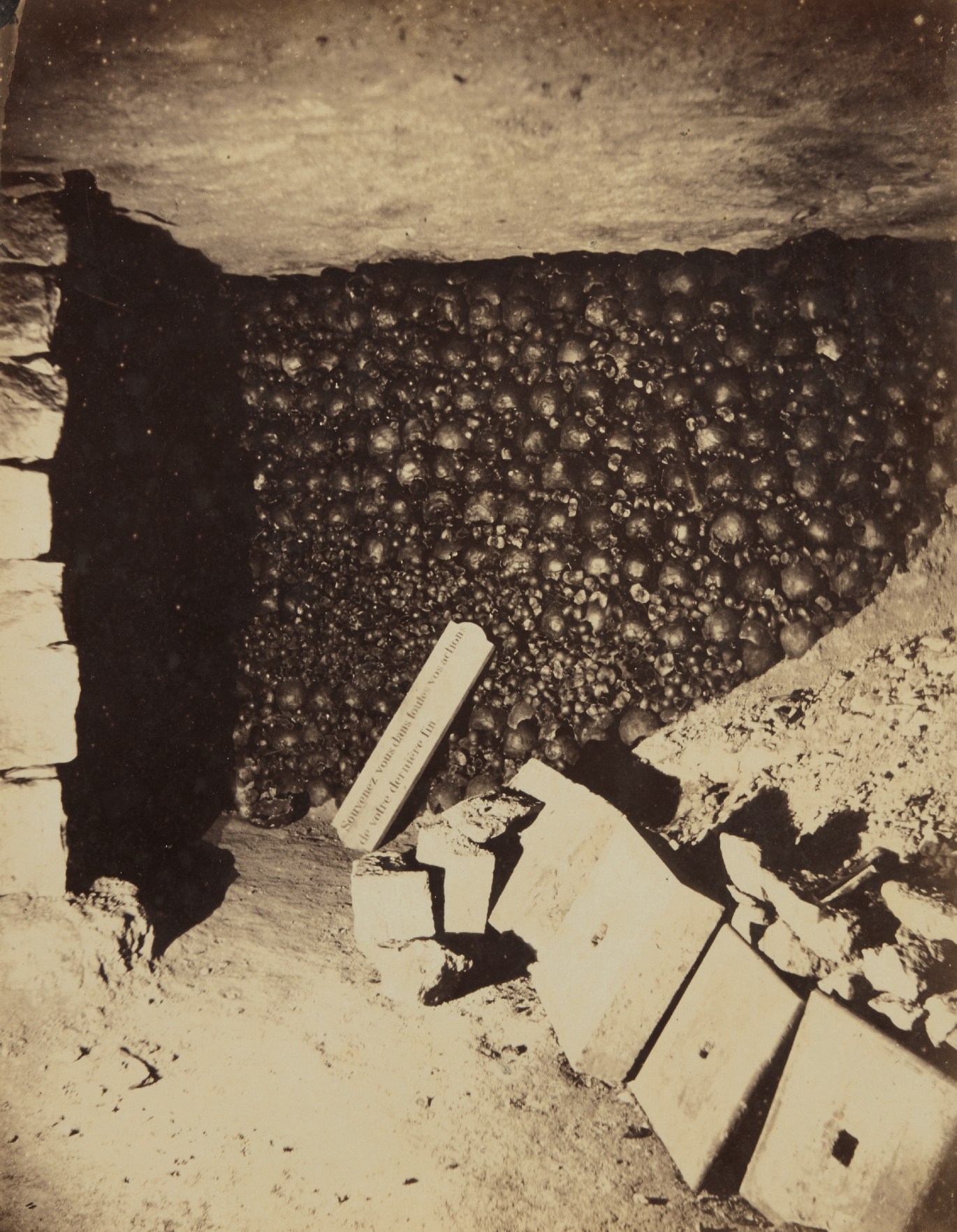 Nadar (Gaspard-Félix Tournachon) — Catacombs, Paris, April