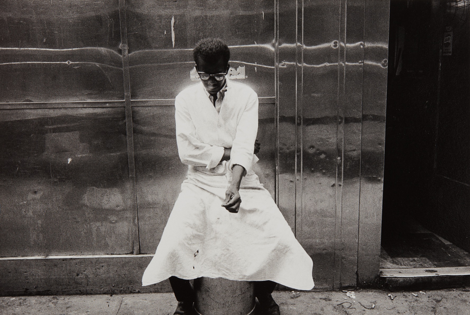 Man Outside Luncheonette, New York