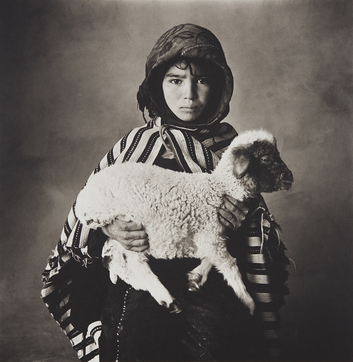 Irving Penn — Moroccan Child with Lamb, 1971