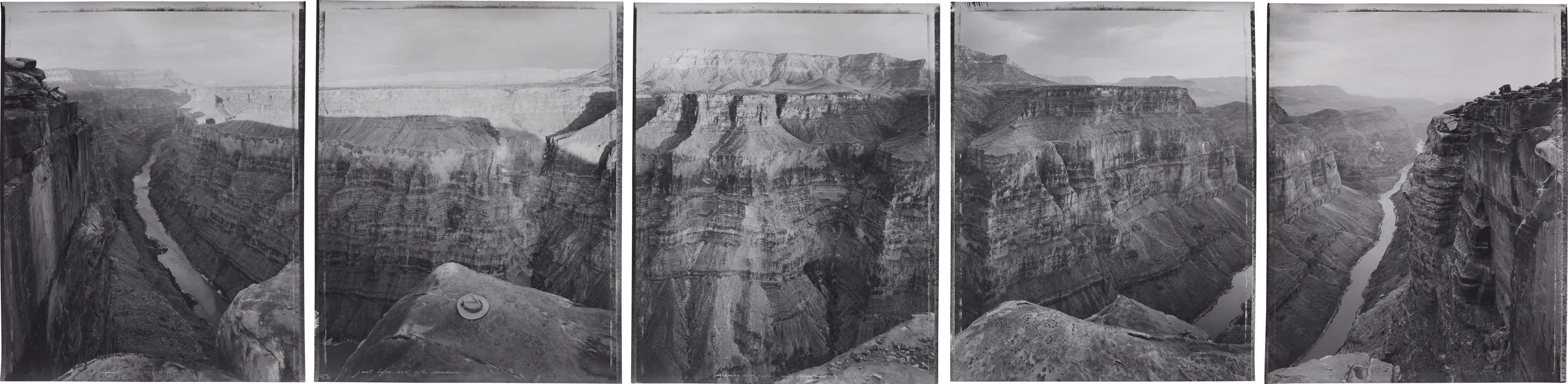 Mark Klett — Around Toroweap Point, just before and after sundown, beginning and ending with views used by J.K. Hillers over 100 years ago, Grand Canyon
