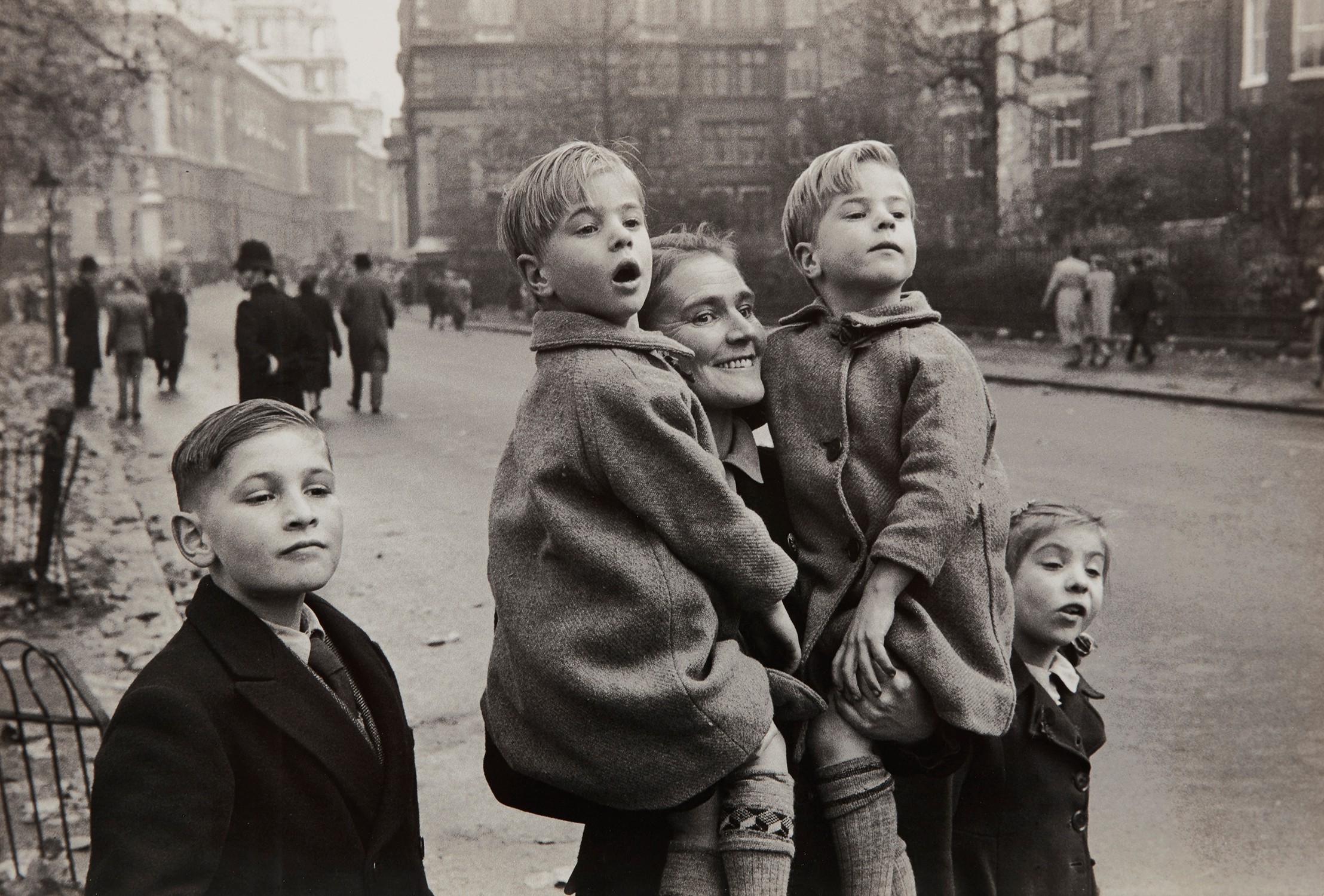 Ruth Orkin — Watching Princess Margaret pass during Armistice Day ceremonies, London, November