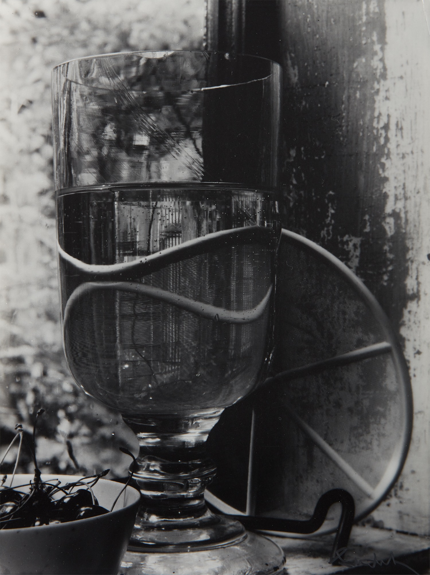 Josef Sudek — Still Life with Cherries and Glass
