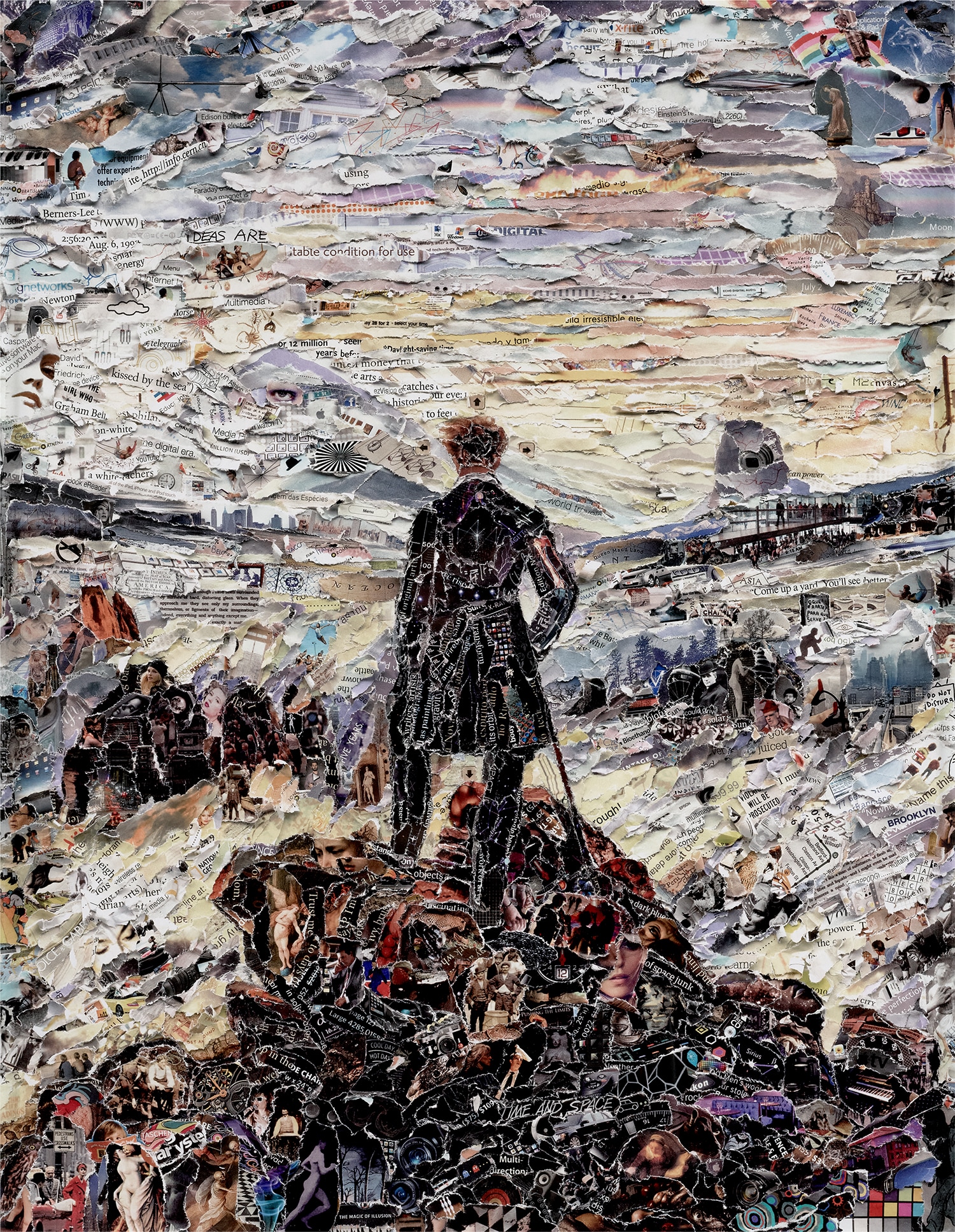 Vik Muniz — Wanderer Above the Sea of Media, after Caspar David Friedrich from Pictures of Magazines 2