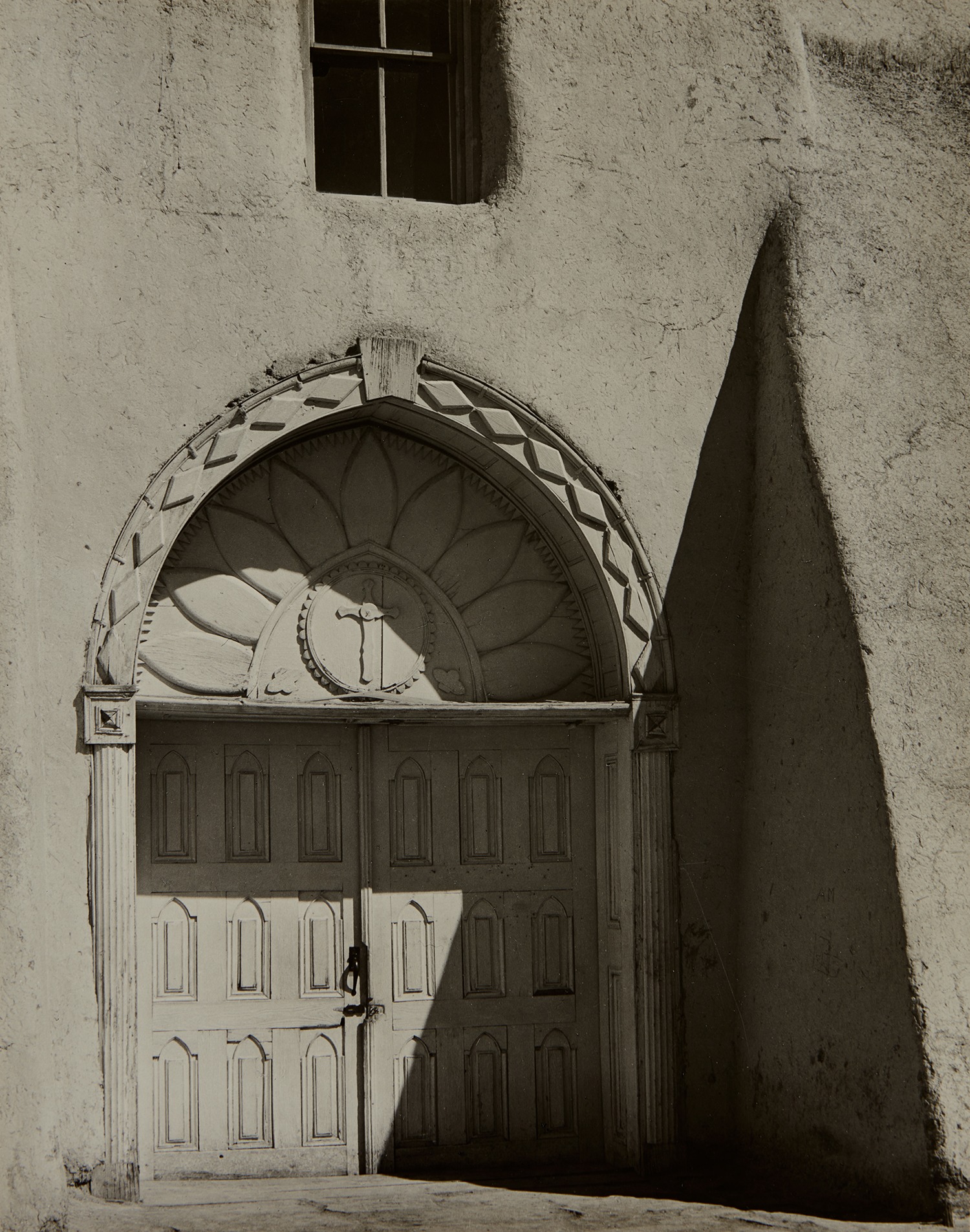 Alma Lavenson — Entrance to Church at Rancho de Taos