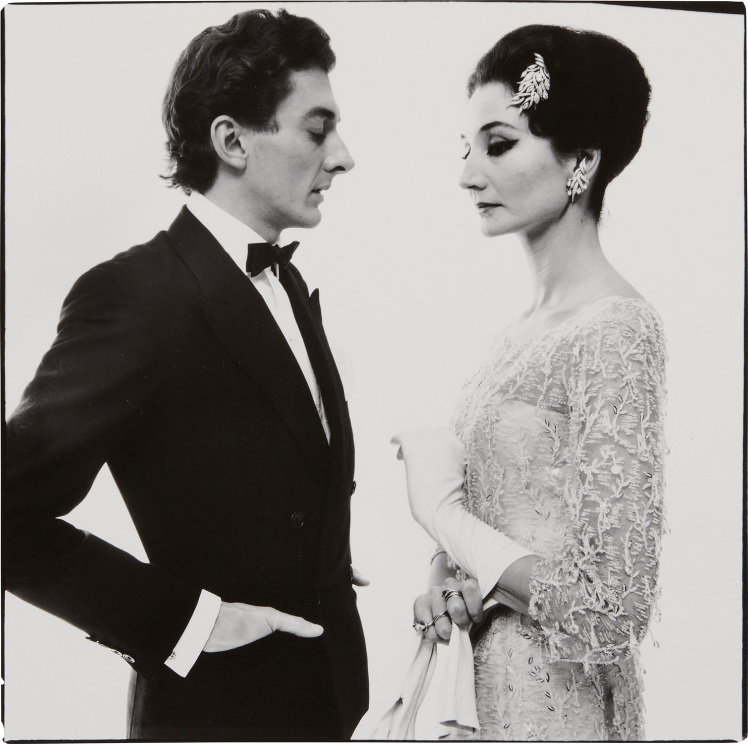 Richard Avedon — The Vicomtesse Jacqueline de Ribes and Raymundo de Larrain, New York, New York, 5/16/61