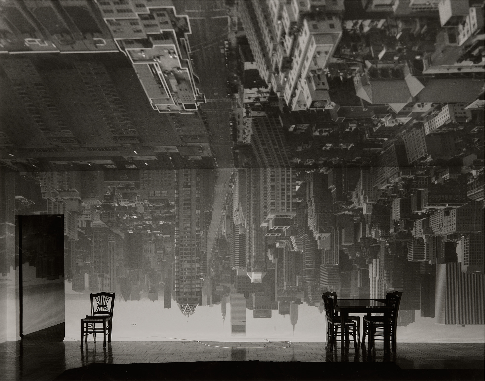Abelardo Morell — Camera Obscura Image of Manhattan View Looking South in Large Room