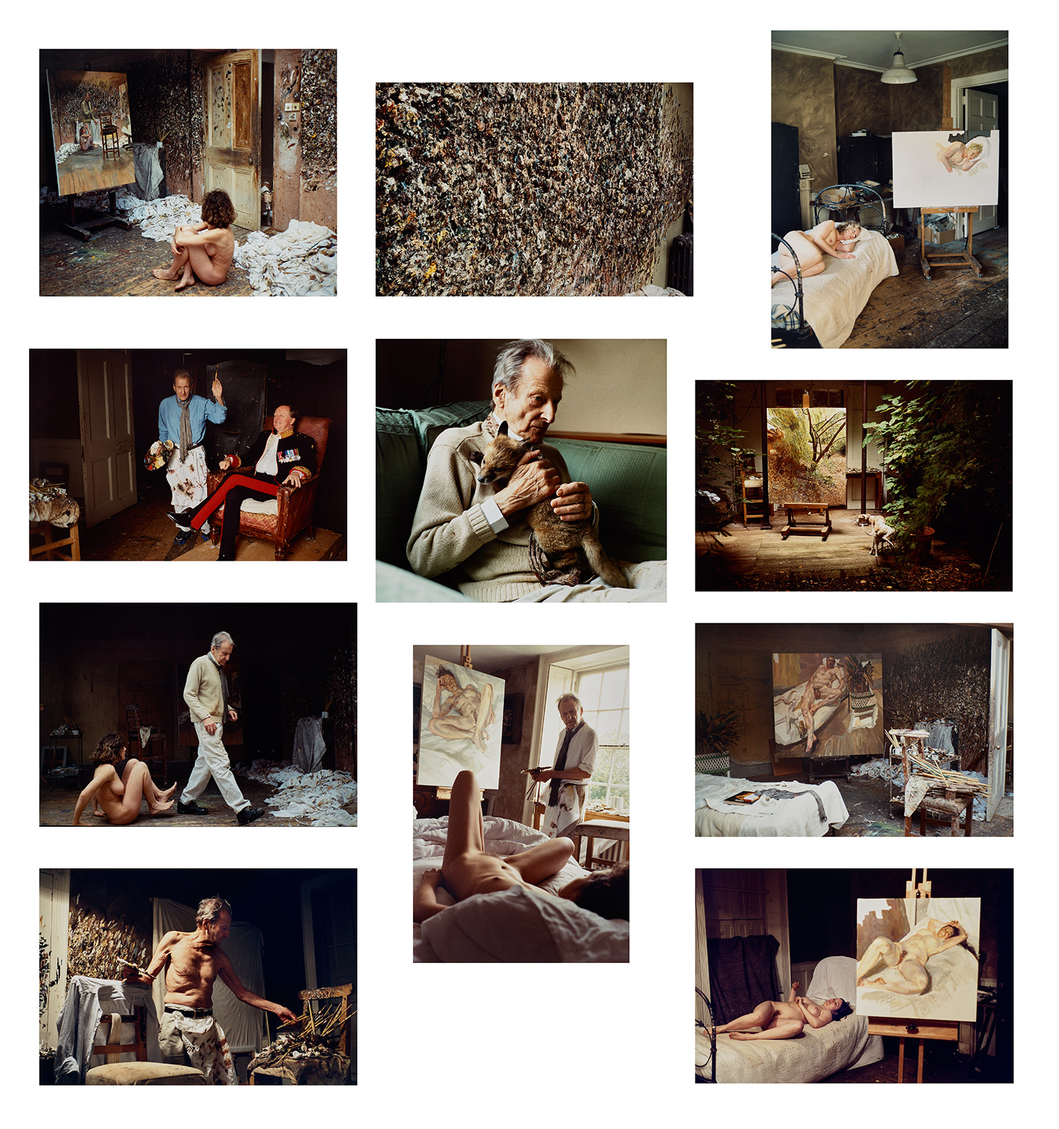 Selected Images of Lucien Freud at Work