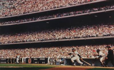 Willie Mays, Giants vs. Dodgers, Dodgers Stadium, L.A.