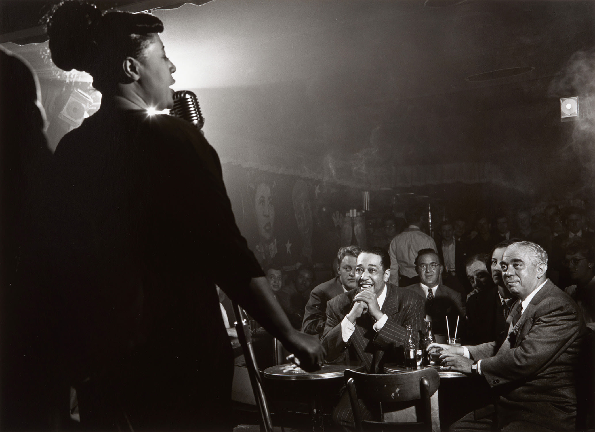 Herman Leonard — Ella Fitzgerald with Duke Ellington, Benny Goodman and Richard Rogers, NYC