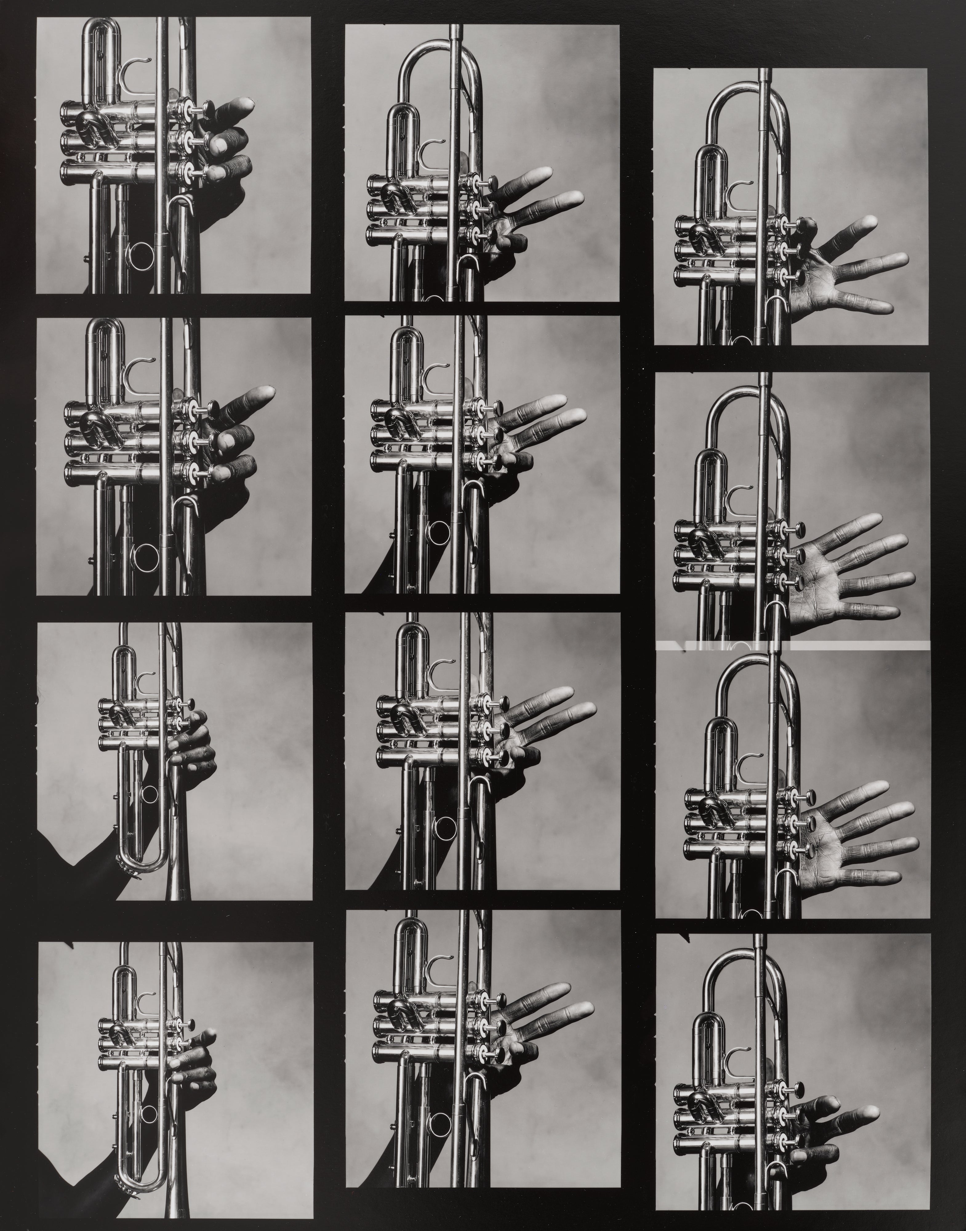 Irving Penn — 12 Hands of Miles Davis and His Trumpet, New York