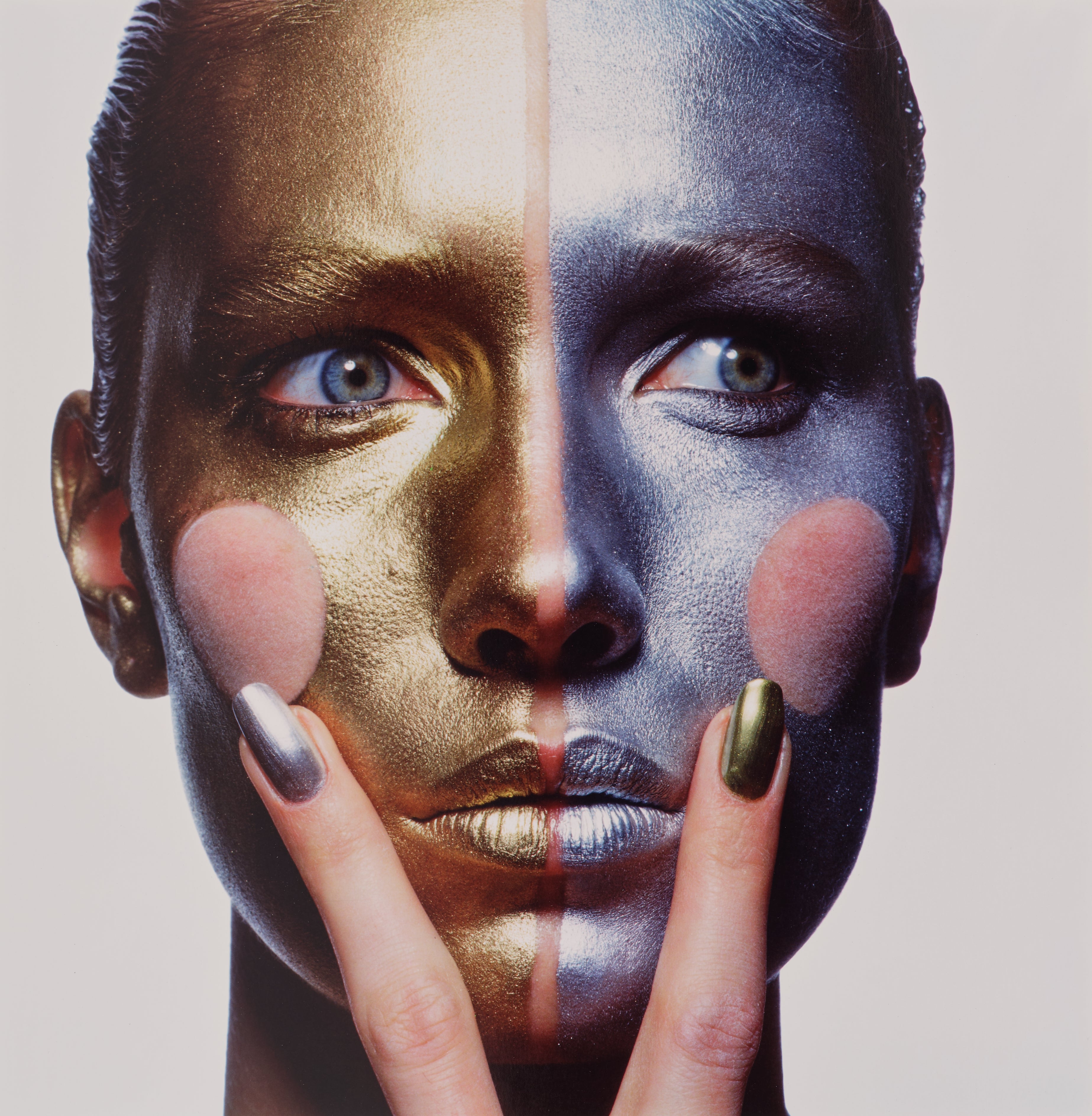 Irving Penn — Silver and Gold Makeup (B), New York