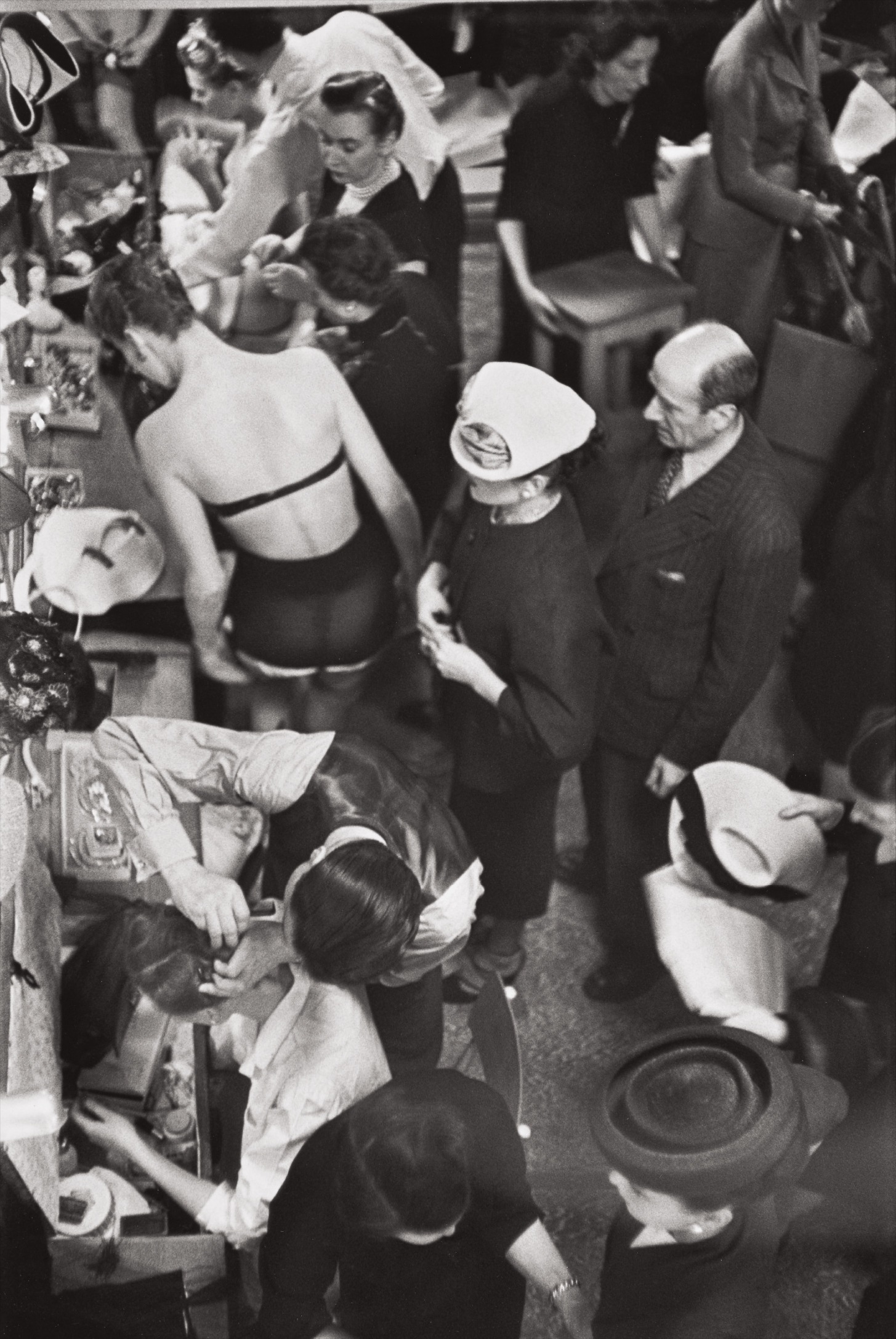 Henri Cartier-Bresson — Changing during the Christian Dior fashion show, Paris