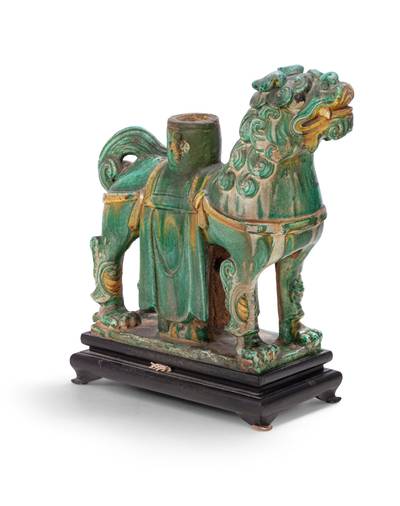 An impressive sancai-glazed qilin
