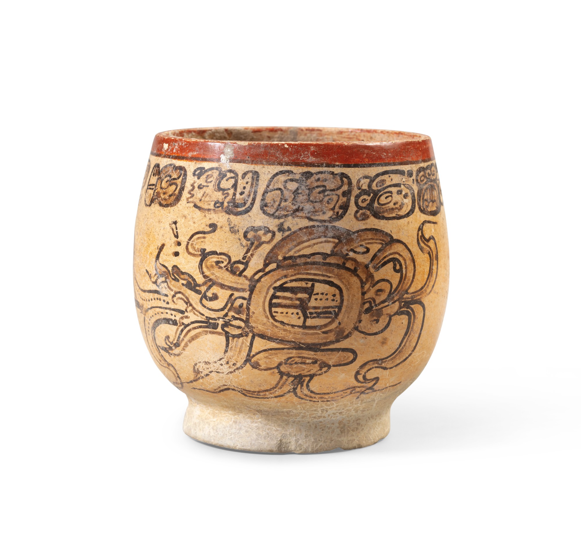 Vase Codex sur piedouche, Culture Maya, Mexique, Classique récent, 550-950 AP. J.-C. — Maya footed bowl in codex style, Mexico, Late Classic, AD 550-950